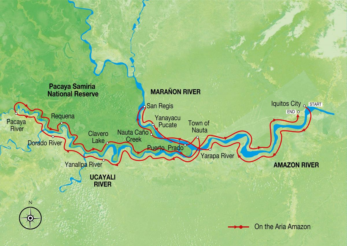 žemėlapis amazonės Peru