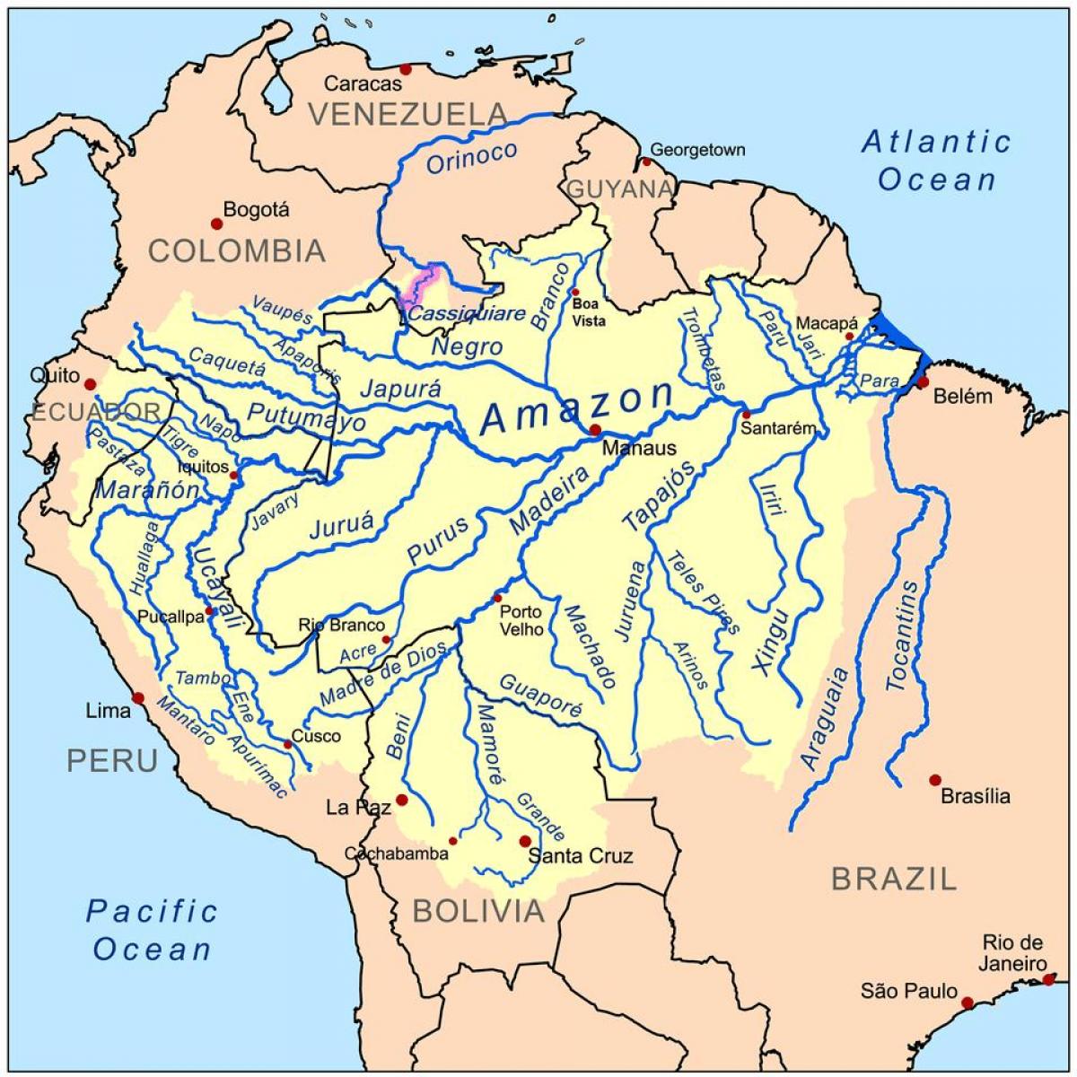upių Peru žemėlapį