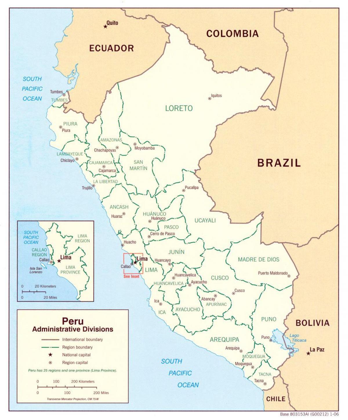 žemėlapis Peru