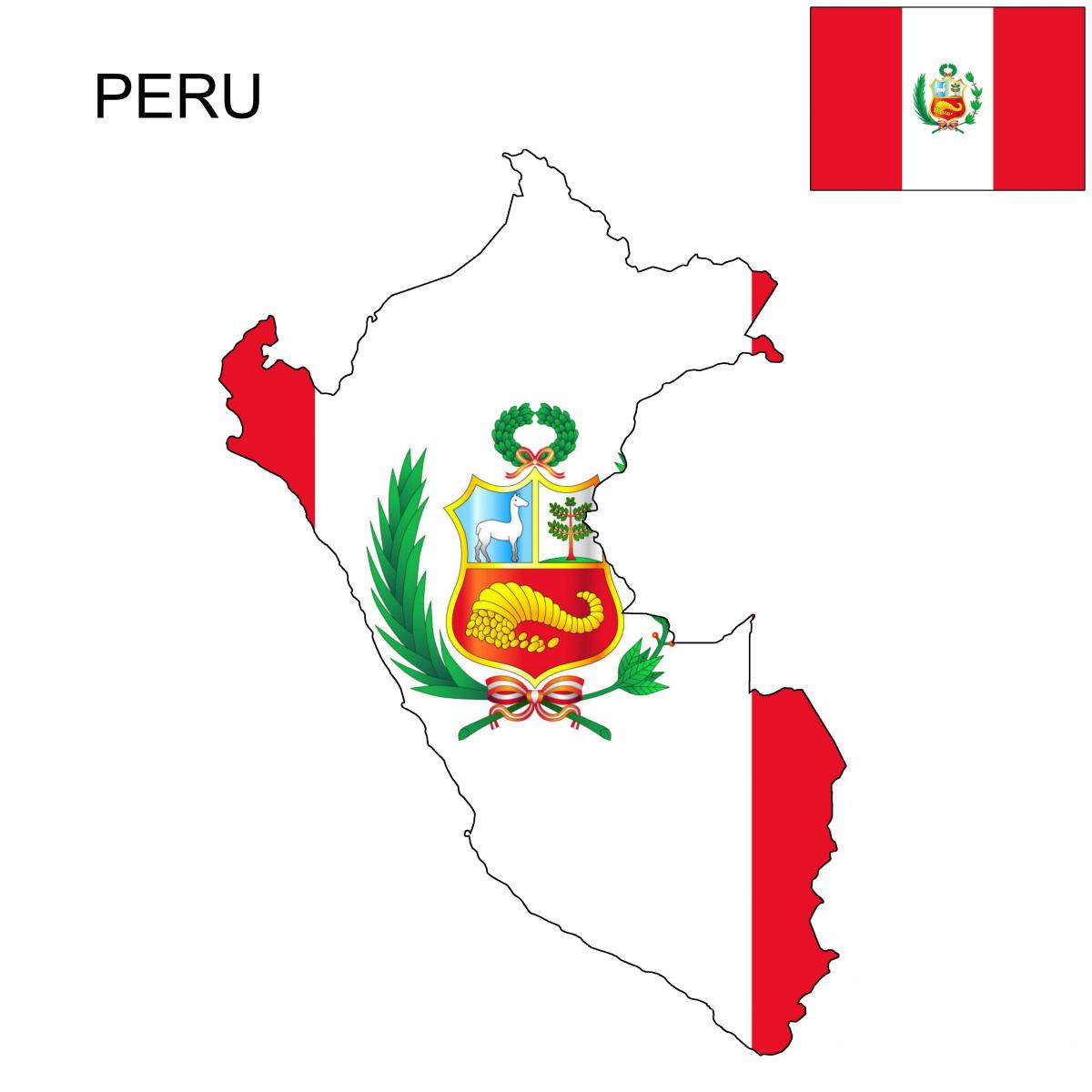 žemėlapis Peru vėliava