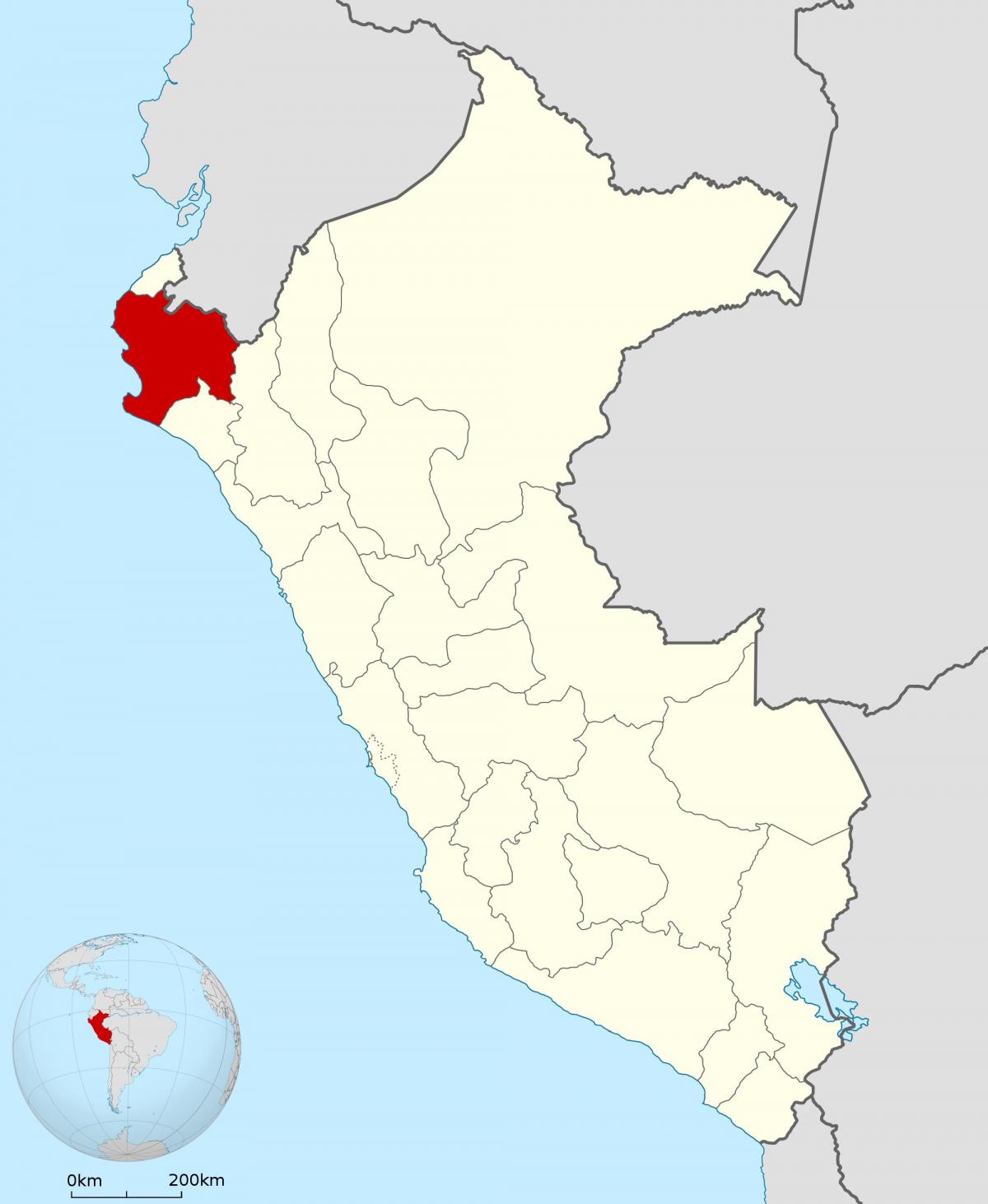 žemėlapis piura Peru