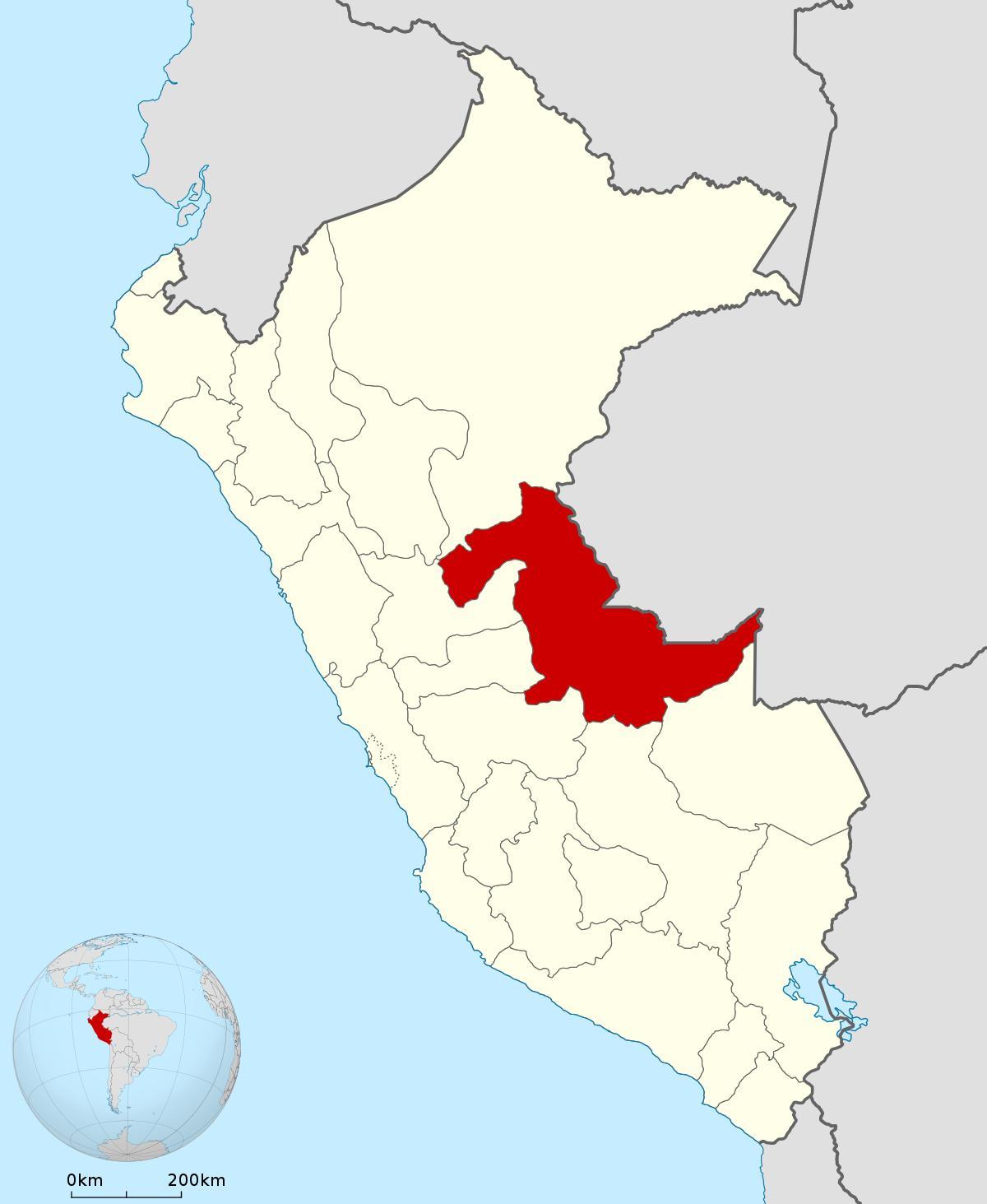 žemėlapis pucallpa Peru