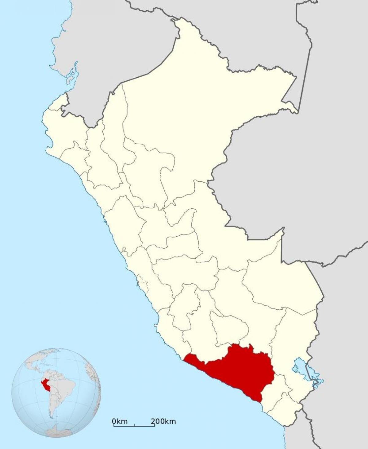žemėlapis arequipa, Peru