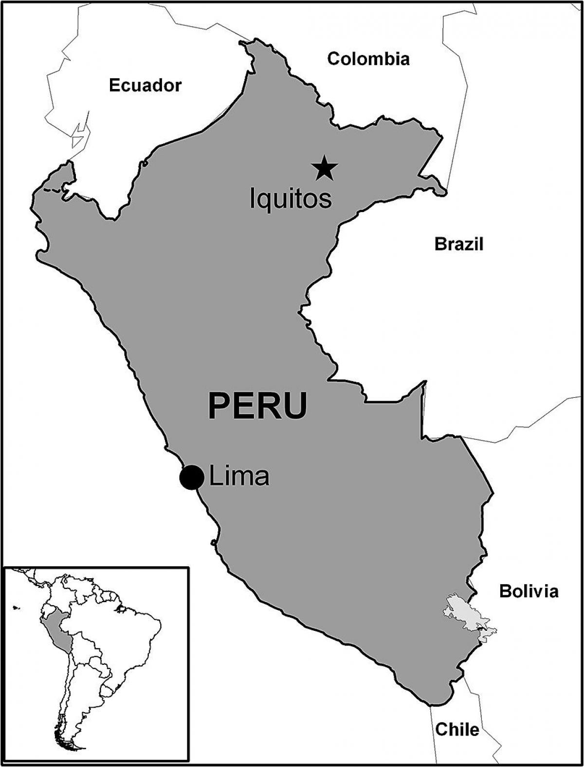 žemėlapis iquitos, Peru