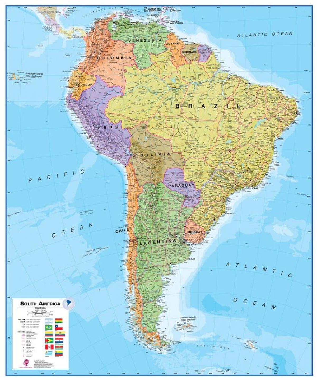žemėlapis Peru pietų amerikoje