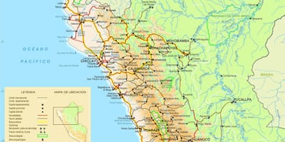 Žemėlapis šiaurės Peru