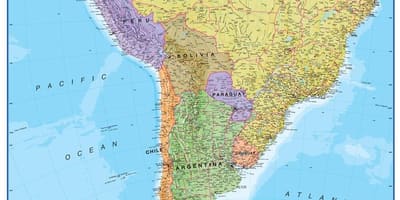 Žemėlapis Peru pietų amerikoje