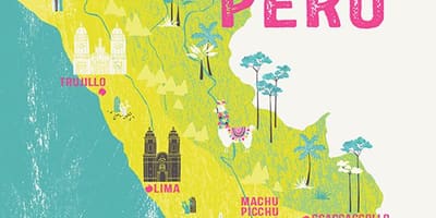 Žemėlapis Peru vaikams