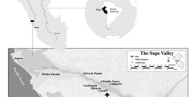 Žemėlapis caral Peru