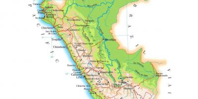 Žemėlapis fizinis žemėlapis Peru
