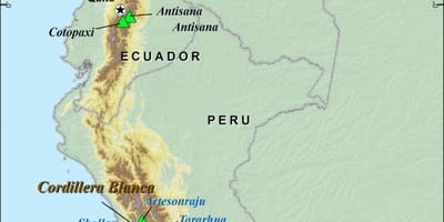 Peru andai žemėlapyje