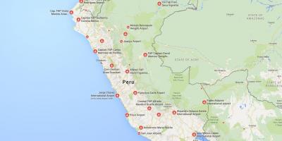 Oro uostų Peru žemėlapį