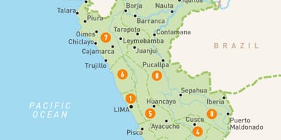 Peru provincijos žemėlapis