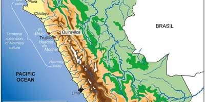 Peru geografijos žemėlapio