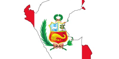 Žemėlapis Peru vėliava