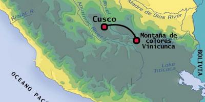 Vinicunca Peru žemėlapį